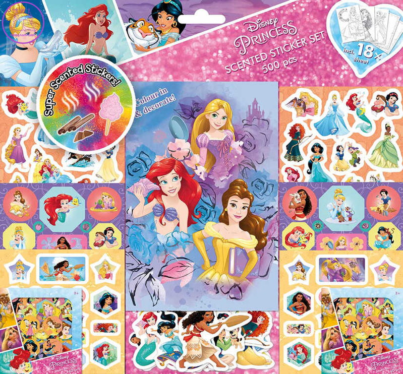 JIRI MODELS Samolepky plastické s vůní laserové Disney Princezny