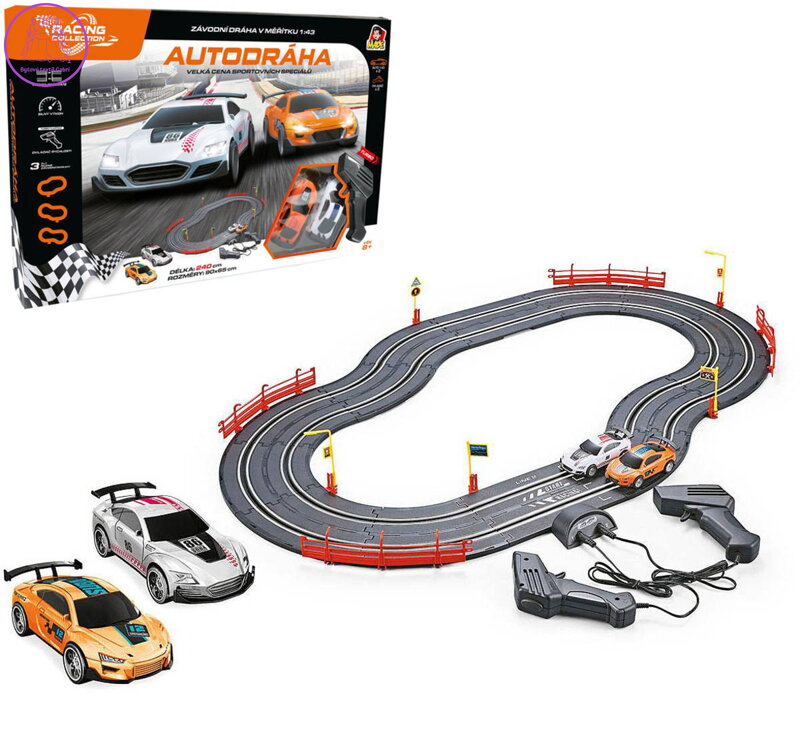Autodráha Racing Collection 2,4m Turbo 2 závodní auta napájení USB