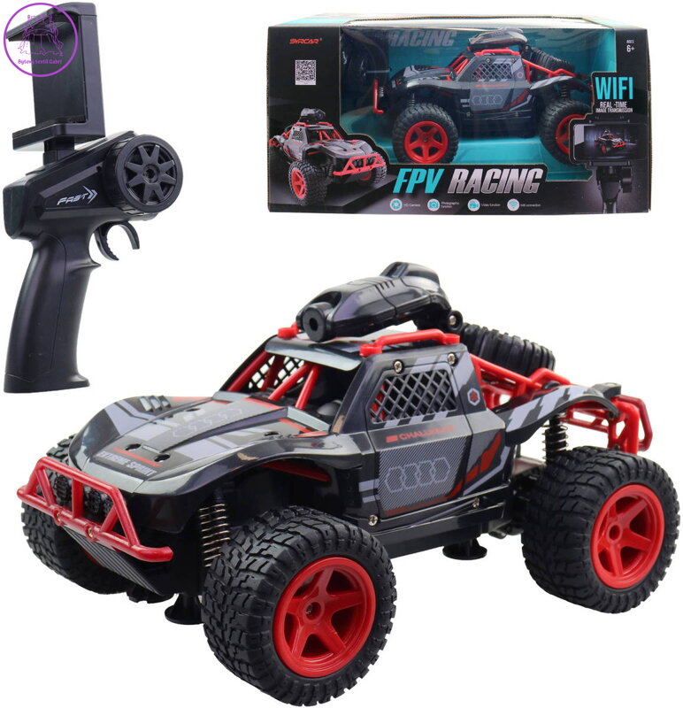 RC Auto terénní na vysílačku s HD kamerou na baterie FPV App Wifi USB