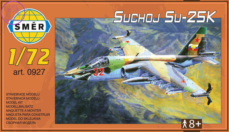 SMĚR Model letadlo Suchoj Su-25K 1:72 stavebnice letadla 97 dílků