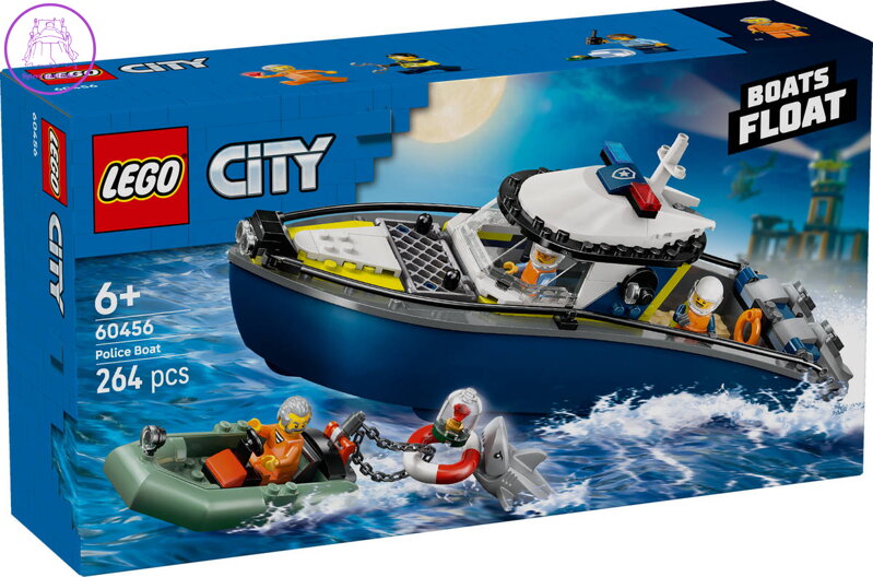 LEGO CITY Honička na policejní lodi 60456 STAVEBNICE