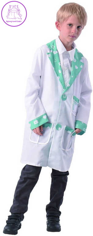 KARNEVAL Šaty doktor vel. M (120-130 cm) 5-9 let KOSTÝM