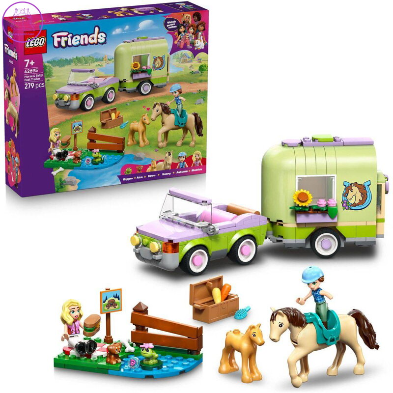 LEGO FRIENDS Přívěs s koněm a hříbětem 42695 STAVEBNICE