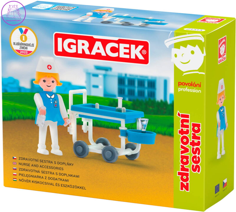 EFKO IGRÁČEK Zdravotní sestra povolání set figurka kloubová s doplňky