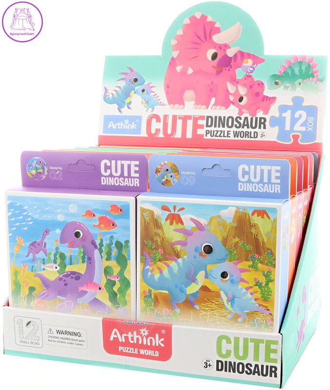 Puzzle dino baby skládačka dinosauři 12 dílků různé druhy