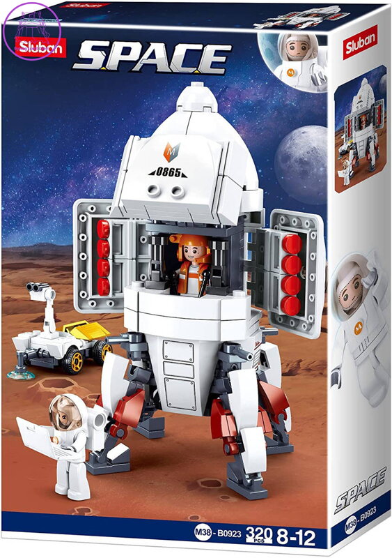 SLUBAN Space Přistávací modul expedice Saturn 320 dílků + 2 figurky STAVEBNICE
