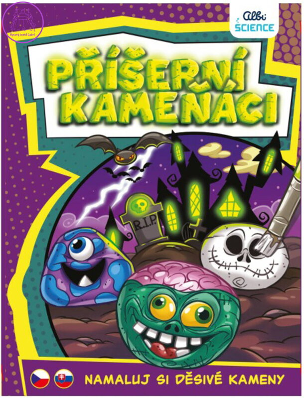 ALBI SCIENCE Příšerní kameňáci kreativní set malování na kameny svítí ve tmě