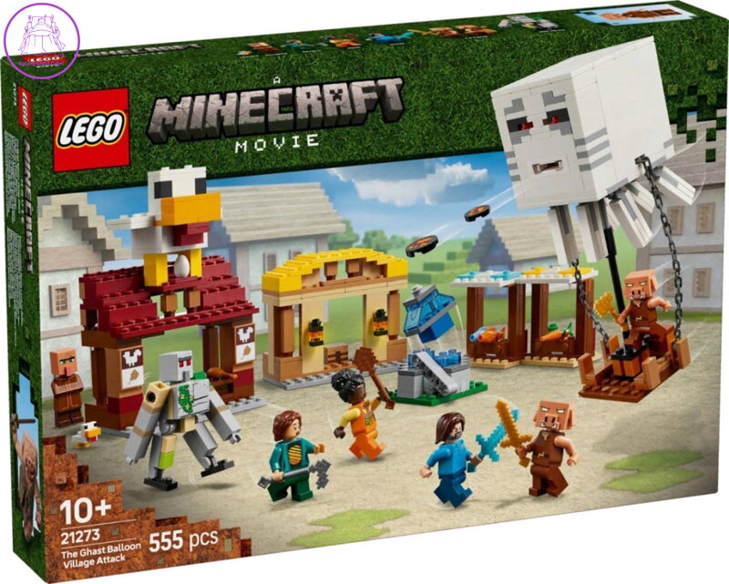 LEGO MINECRAFT Balón ďas a útok na vesnici 21273 STAVEBNICE