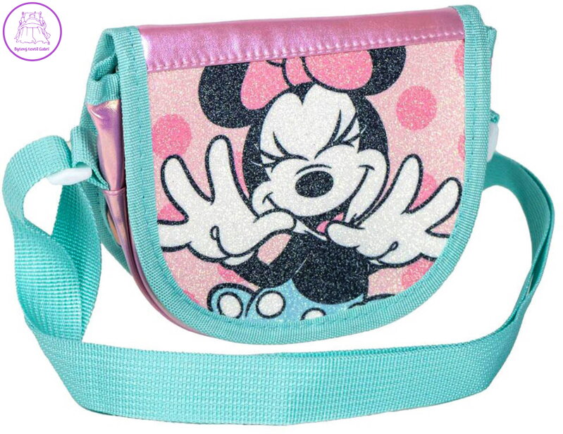 Kabelka dětská třpytivá Disney Minnie Mouse přes rameno s překlápěním Kabelka dětská třpytivá Disney Minnie Mouse přes rameno s překlápěním
