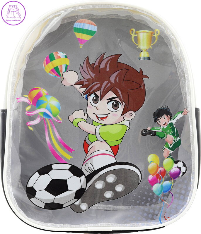 Batoh dětský klučičí Fotbalista 26x29x9cm transparentní plast/koženka Batoh dětský klučičí Fotbalista 26x29x9cm transparentní plast/koženka