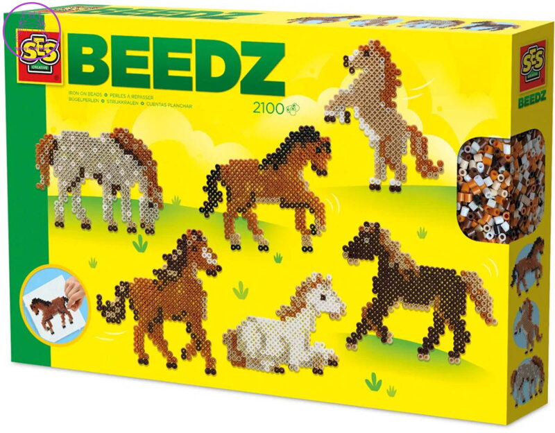 SES CREATIVE Beedz zažehlovací korálky Divocí koně 2100ks