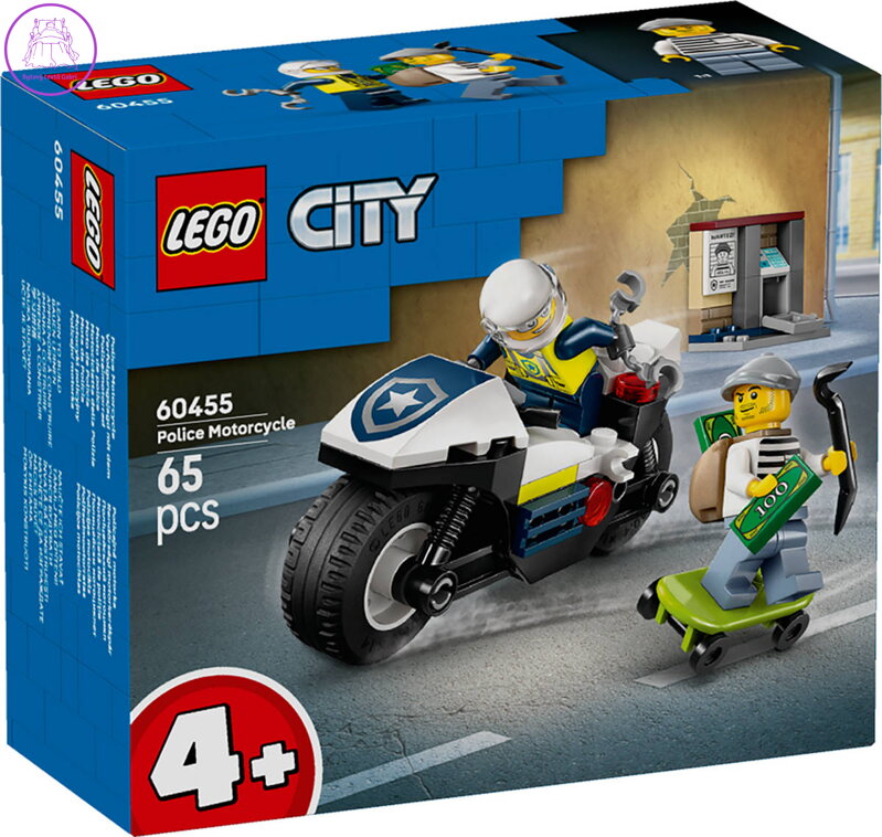 LEGO CITY Honička na policejní motorce 60455 STAVEBNICE