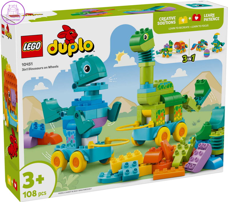 LEGO DUPLO Dinosauři na kolečkách 3v1 10451 STAVEBNICE