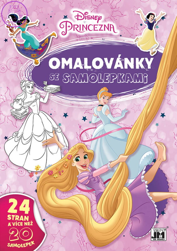 JIRI MODELS Omalovánky A4 se samolepkami Disney Princezny