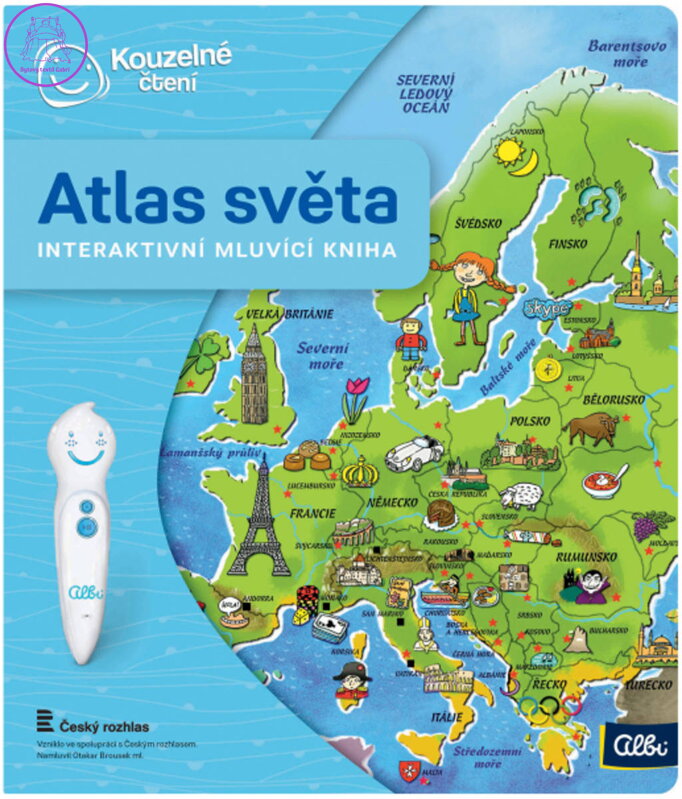 ALBI Kouzelné čtení Kniha interaktivní Atlas světa