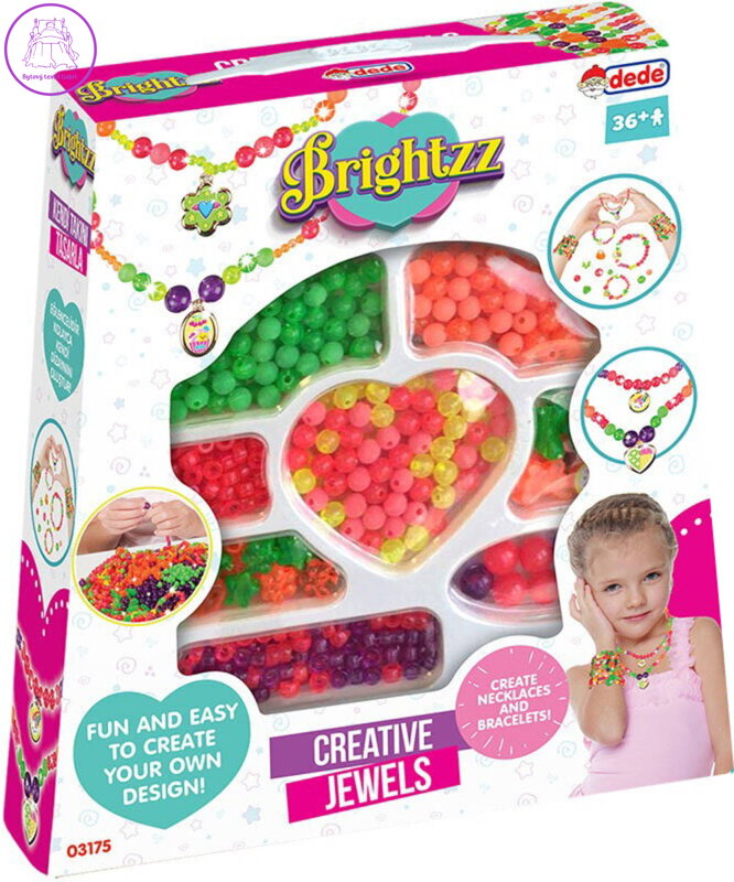 BINO Navlékací korálky s přívěsky kreativní sada výroba dětské bižuterie