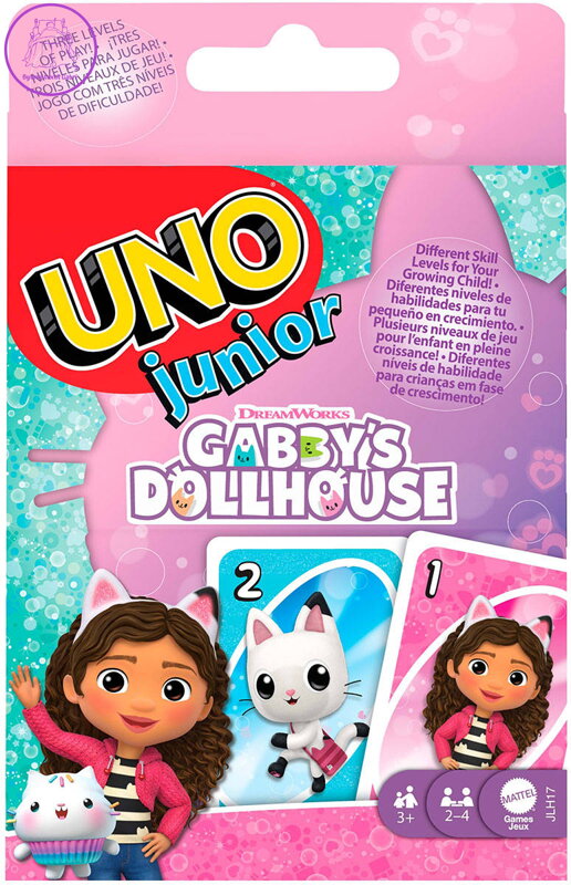 MATTEL Hra Uno Junior karty Gabbys Dollhouse *SPOLEČENSKÉ HRY*