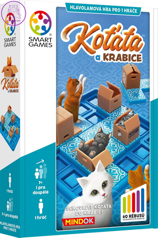 MINDOK HRA Smart Koťata a krabice 60 rébusů hlavolamy