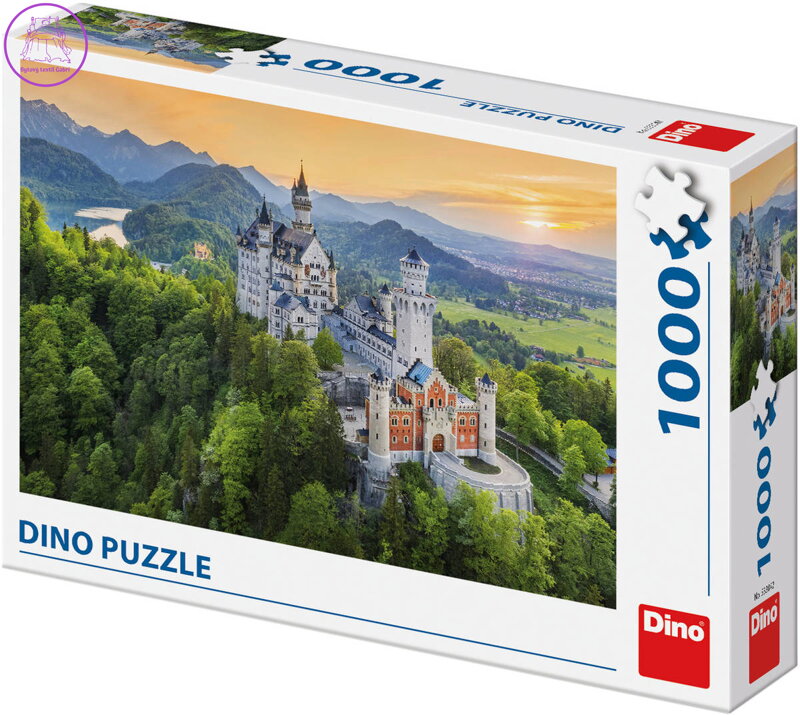 DINO Puzzle Jarní Neuschwanstein 66x47cm foto skládačka 1000 dílků
