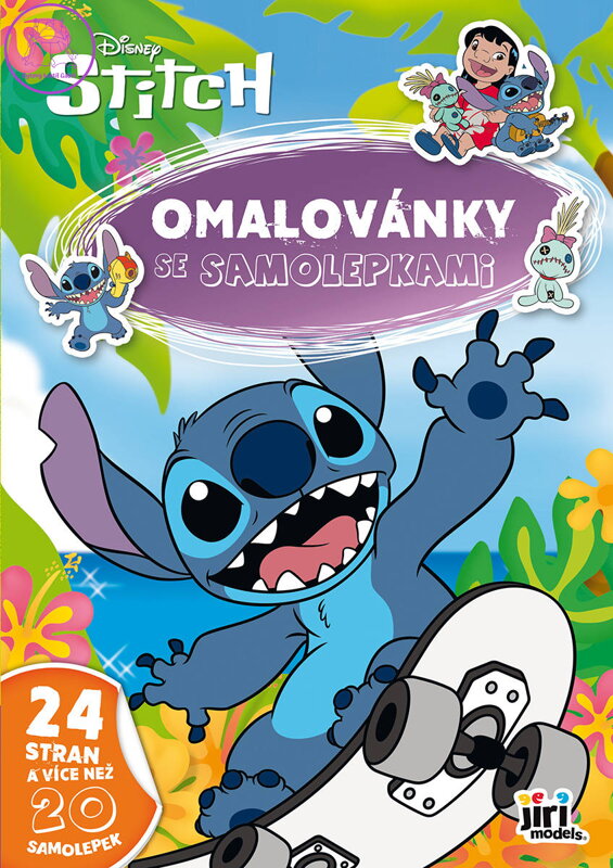 JIRI MODELS Omalovánky se samolepkami A4+ Stitch