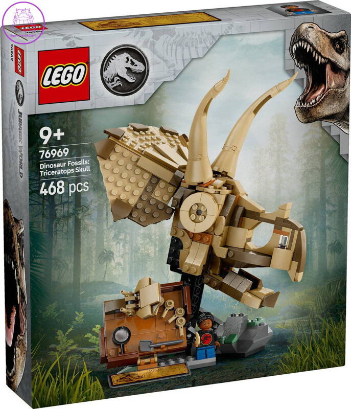 LEGO JURASSIC WORLD Dinosauří fosilie: Lebka triceratopse 76969 STAVEBNICE