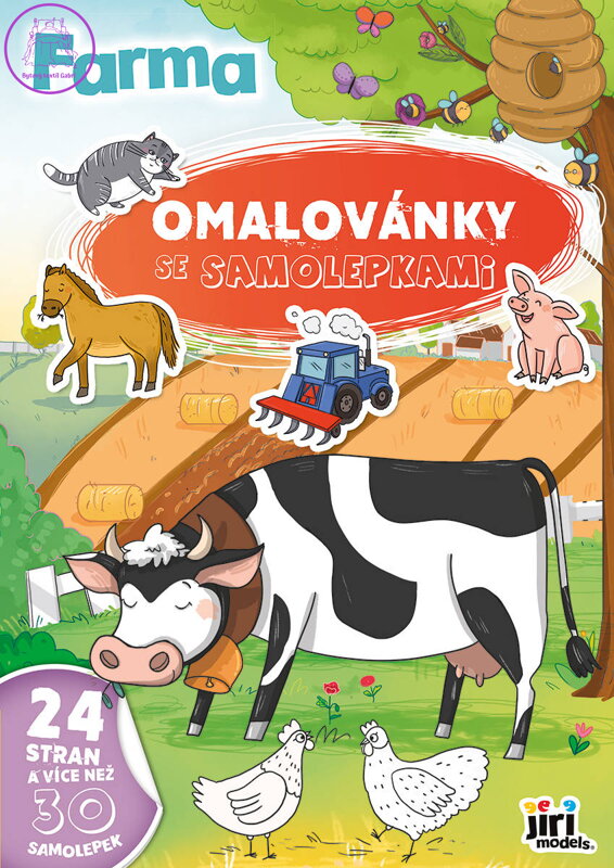 JIRI MODELS Omalovánky A4 se samolepkami Farma