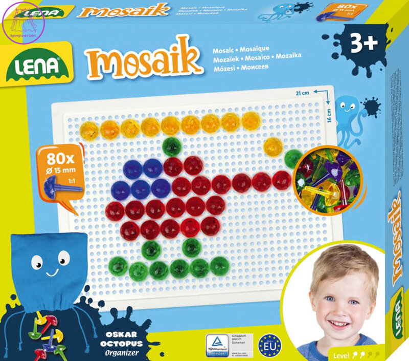 LENA Mozaika klobouček krystal transparentní 1,5cm set 80ks s podložkou