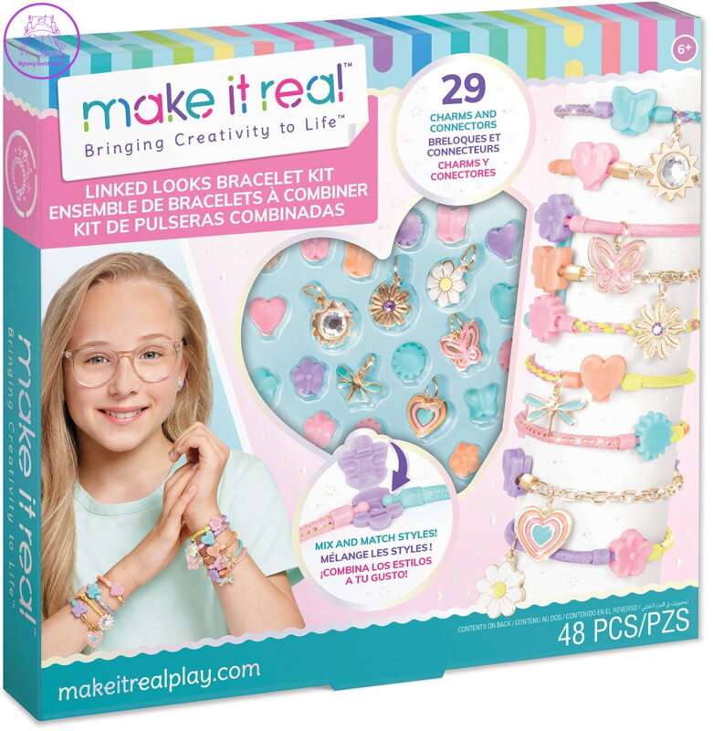 MAKE IT REAL Spojovací náramky kreativní set výroba dětské bižuterie