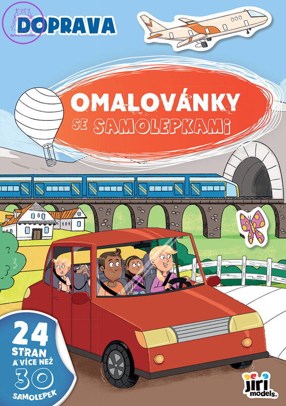JIRI MODELS Omalovánky A4 se samolepkami Doprava
