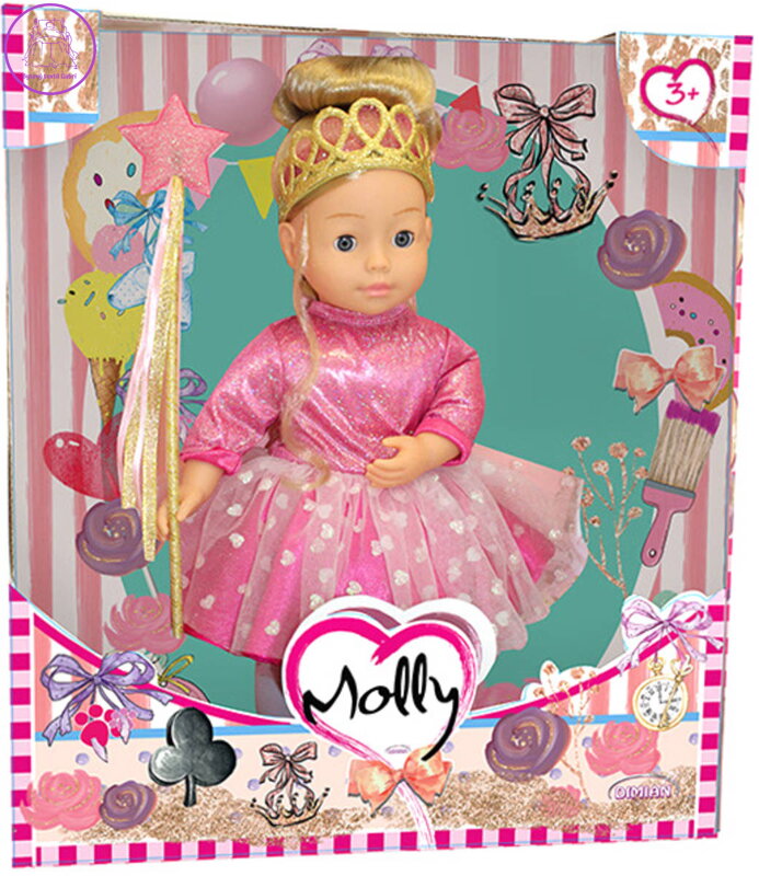 Panenka Bambolina Molly princezna zpívající na baterie Zvuk