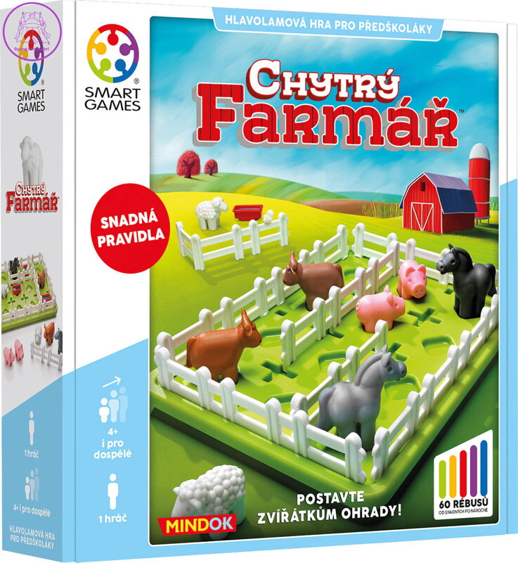 MINDOK HRA SMART Chytrý farmář hlavolam pro 1 hráče