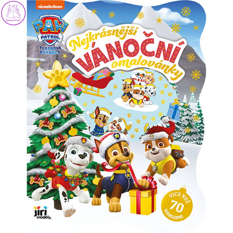 JIRI MODELS Omalovánky vánoční se samolepkami Tlapková patrola