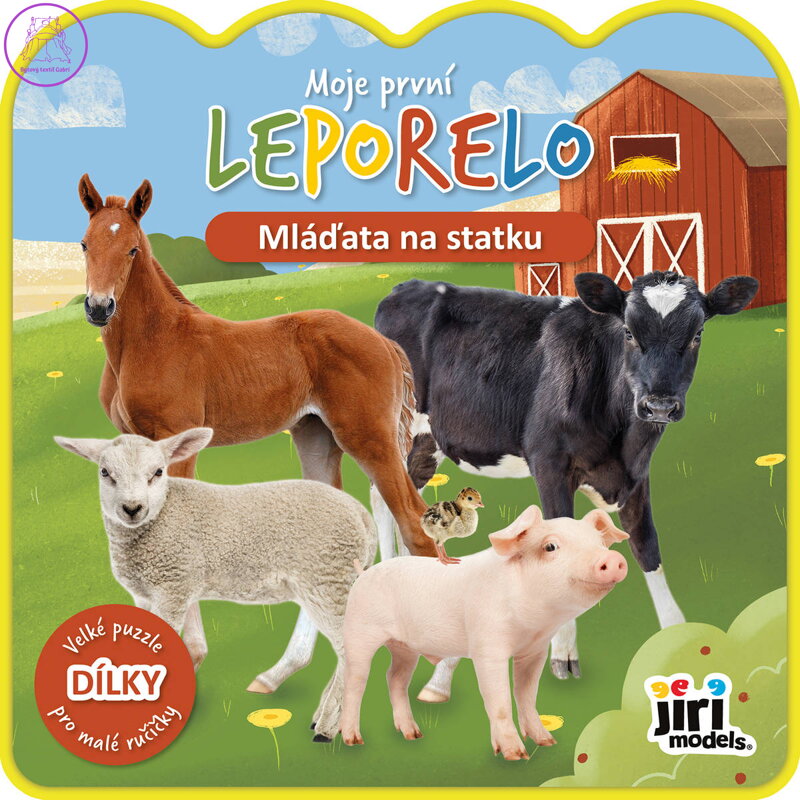 JIRI MODELS Moje první leporelo Mláďata na statku + 5 pěnových dílků