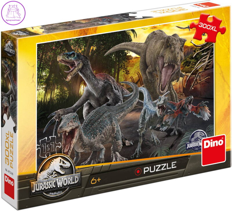 DINO Puzzle XL Jurský svět (Jurassic World) 47x33cm skládačka 300 dílků