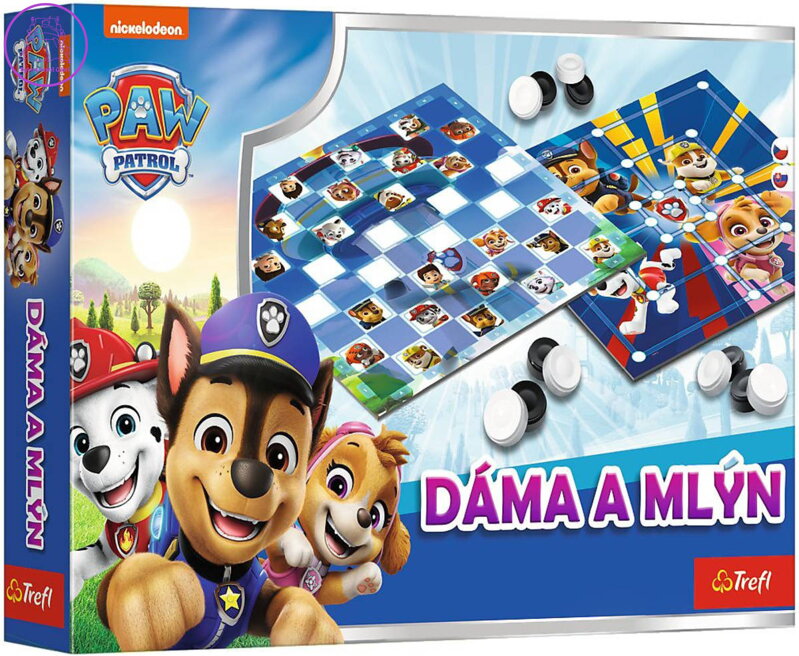 TREFL Hra Dáma a Mlýn Tlapková Patrola (Paw Patrol) 2v1 *SPOLEČENSKÉ HRY*