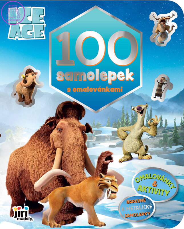 JIRI MODELS 100 samolepek s omalovánkami Doba ledová