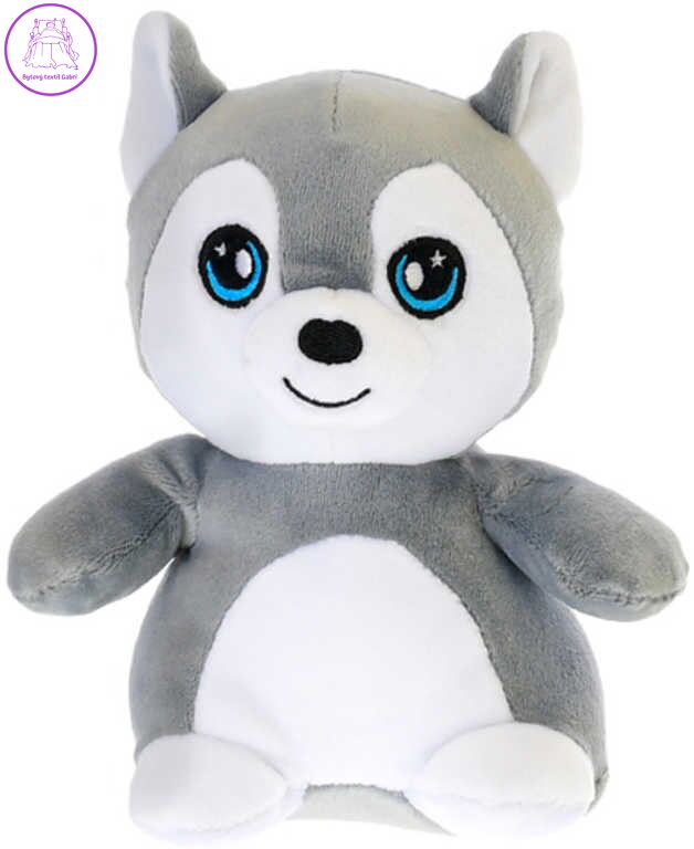 PLYŠ Pes Husky baby 15m spandex *PLYŠOVÉ HRAČKY*