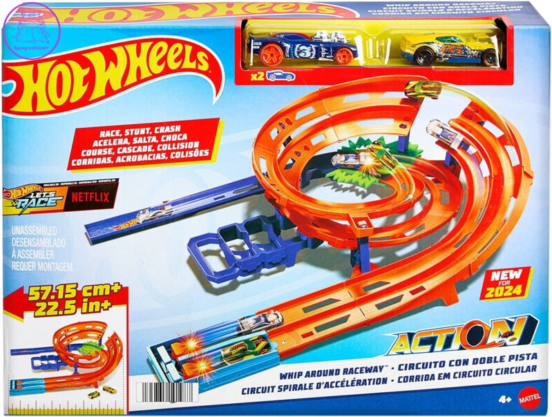 MATTEL HOT WHEELS Akční dráha s extra zatáčkou herní set se 2 autíčky