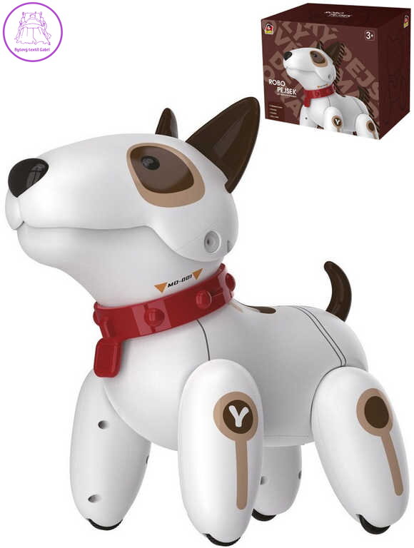 RC Robo pejsek 22cm na vysílačku tančí zpívá na baterie Světlo Zvuk plast
