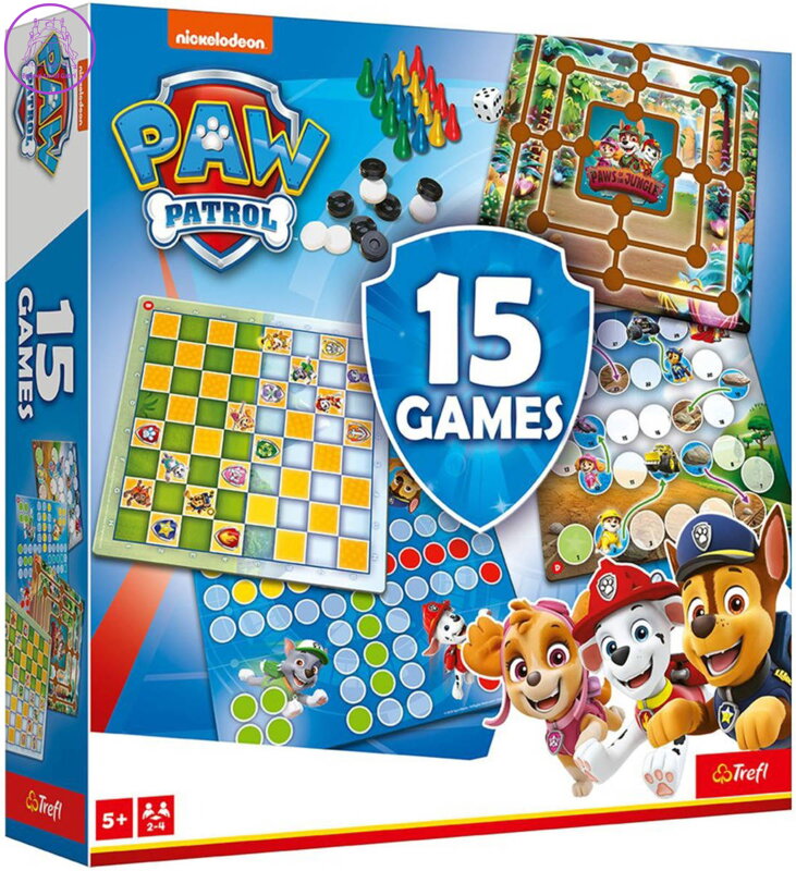 TREFL Hra sada 15 her Tlapková Patrola (Paw Patrol) *SPOLEČENSKÉ HRY*