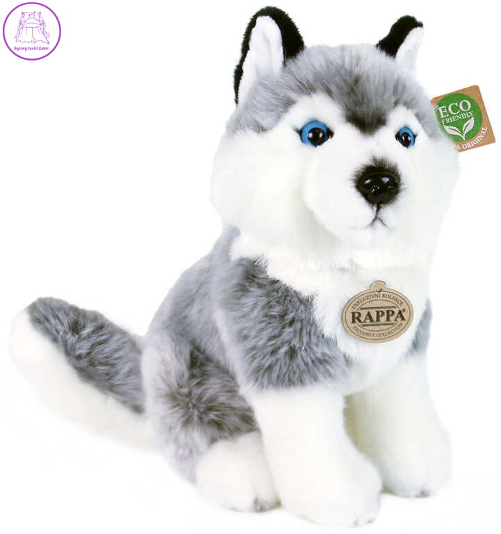 PLYŠ Pes Husky 30cm sedící Eco-Friendly *PLYŠOVÉ HRAČKY*