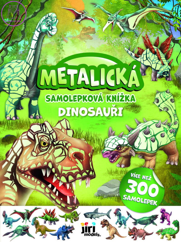 JIRI MODELS Metalická samolepková knížka Dinosauři