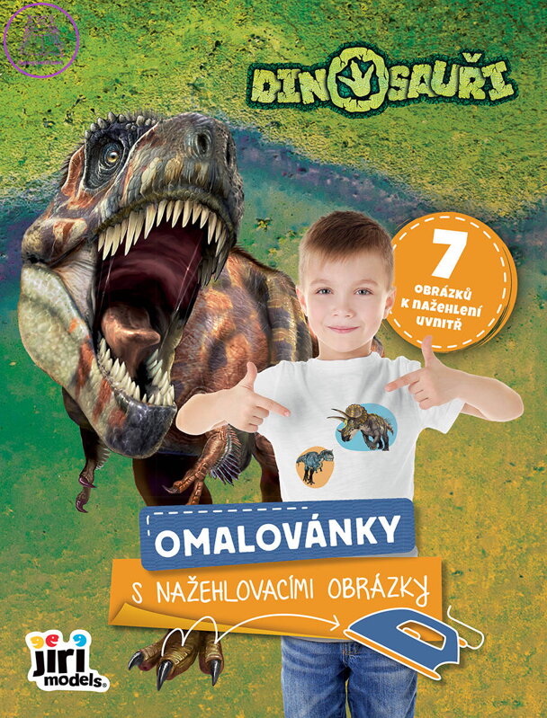 JIRI MODELS Omalovánky s nažehlovacími obrázky Dinosauři JIRI MODELS Omalovánky s nažehlovacími obrázky Dinosauři