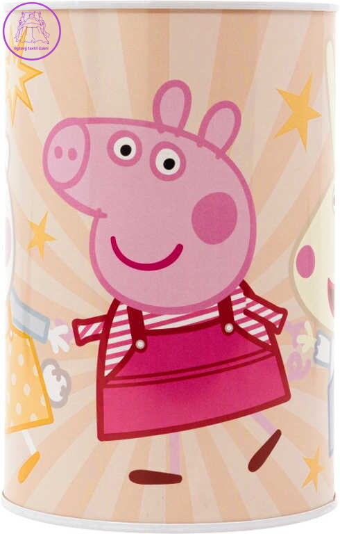 Pokladnička válec prasátko Peppa Pig 15cm dětská kasička plechová