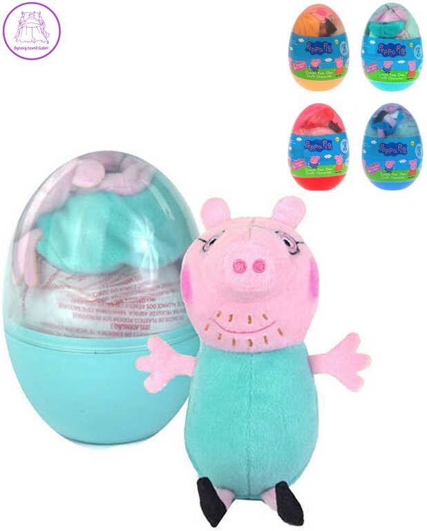 Vyrob si plyšáka prasátko Peppa Pig kreativní set ve vajíčku 4 druhy