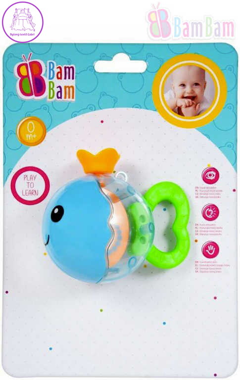 BAM BAM Baby chrastítko RYBIČKA kousátko pro miminko