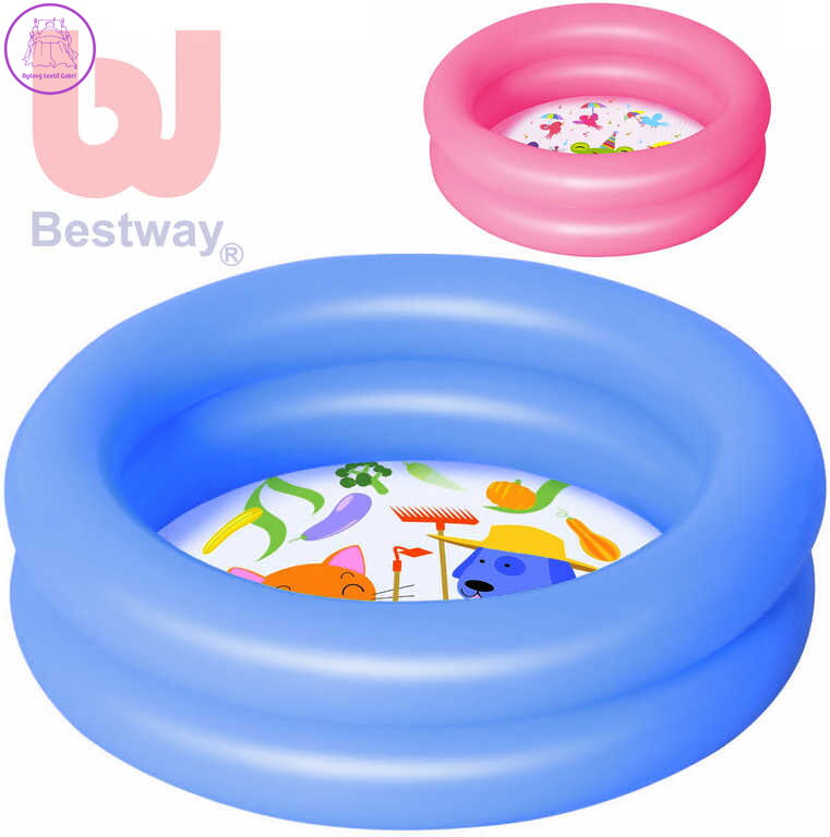 BESTWAY Bazének dětský kulatý 61 x 15cm mini nafukovací 2 barvy