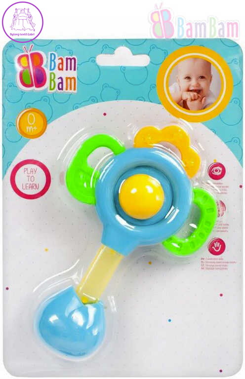 BAM BAM Baby chrastítko KYTKA kousátko pro miminko