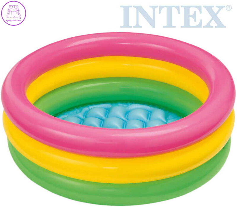 INTEX Bazének dětský nafukovací tříbarevný 61x22cm kulatý 57107