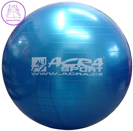 ACRA Míč overball 650mm modrý fitness gymball rehabilitační do 130kg